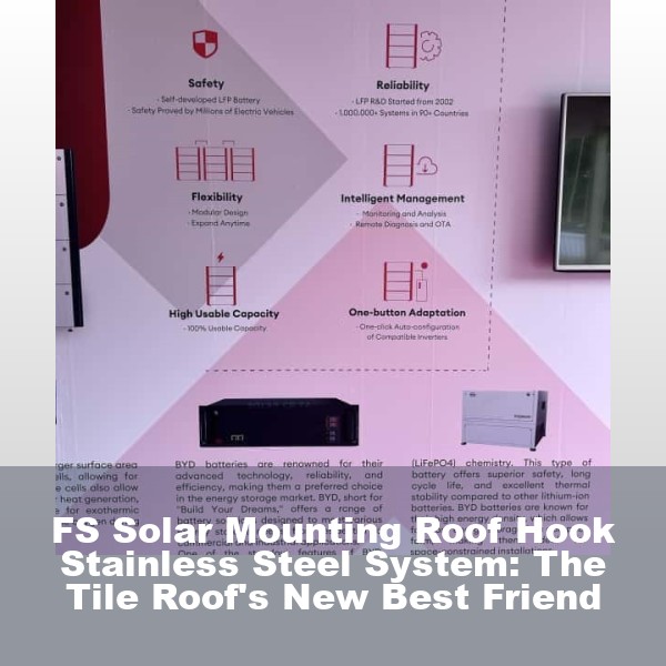 FS Solar Mounting Roof Hook Stainless Steel System: The Tile Roof's New Best Friend
