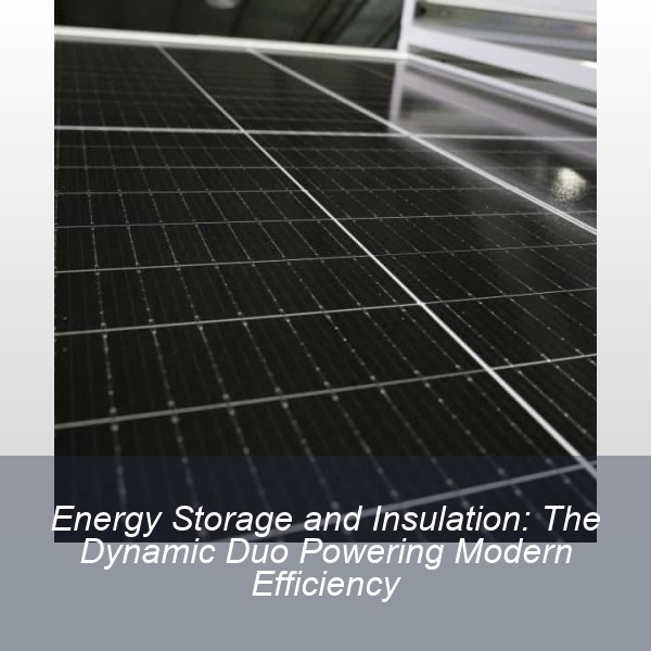 Energy Storage and Insulation: The Dynamic Duo Powering Modern Efficiency