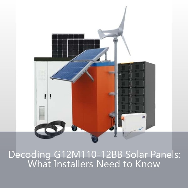Decoding G12M110-12BB Solar Panels: What Installers Need to Know