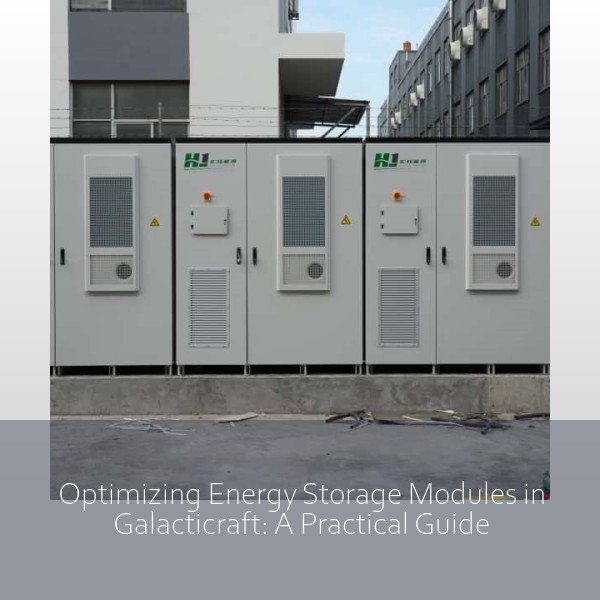 Optimizing Energy Storage Modules in Galacticraft: A Practical Guide