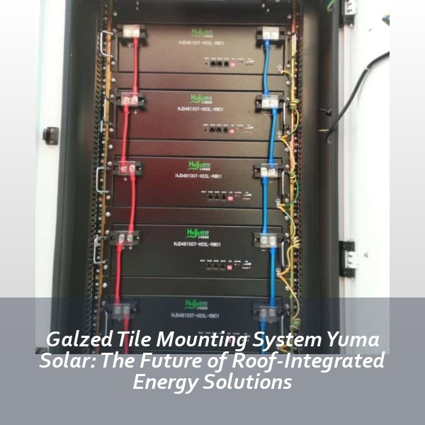 Galzed Tile Mounting System Yuma Solar: The Future of Roof-Integrated Energy Solutions