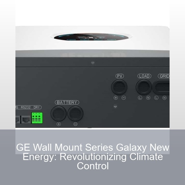 GE Wall Mount Series Galaxy New Energy: Revolutionizing Climate Control