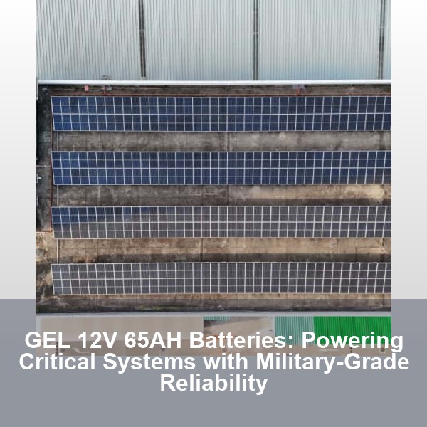 GEL 12V 65AH Batteries: Powering Critical Systems with Military-Grade Reliability