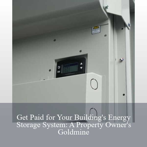 Get Paid for Your Building's Energy Storage System: A Property Owner's Goldmine