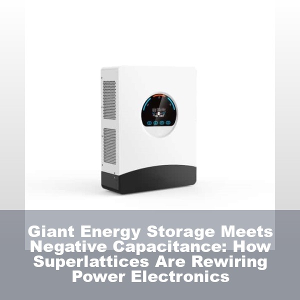 Giant Energy Storage Meets Negative Capacitance: How Superlattices Are Rewiring Power Electronics