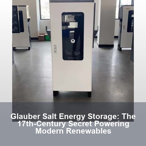 Glauber Salt Energy Storage: The 17th-Century Secret Powering Modern Renewables