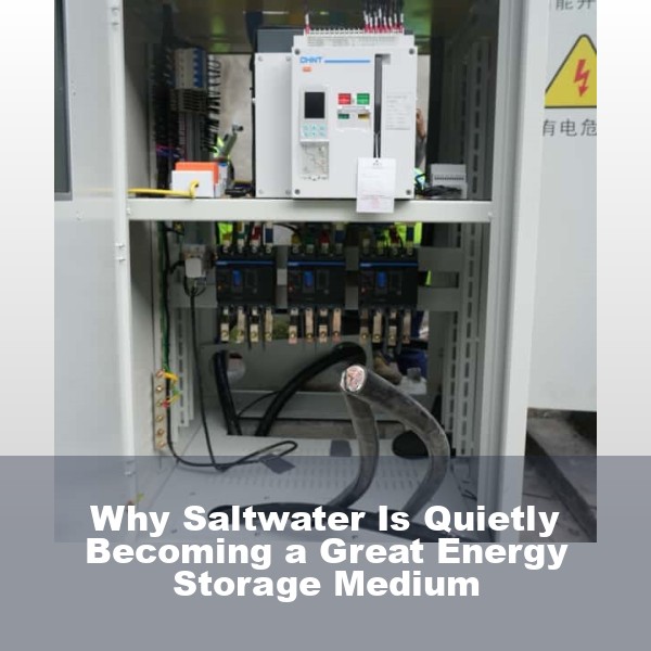 Why Saltwater Is Quietly Becoming a Great Energy Storage Medium