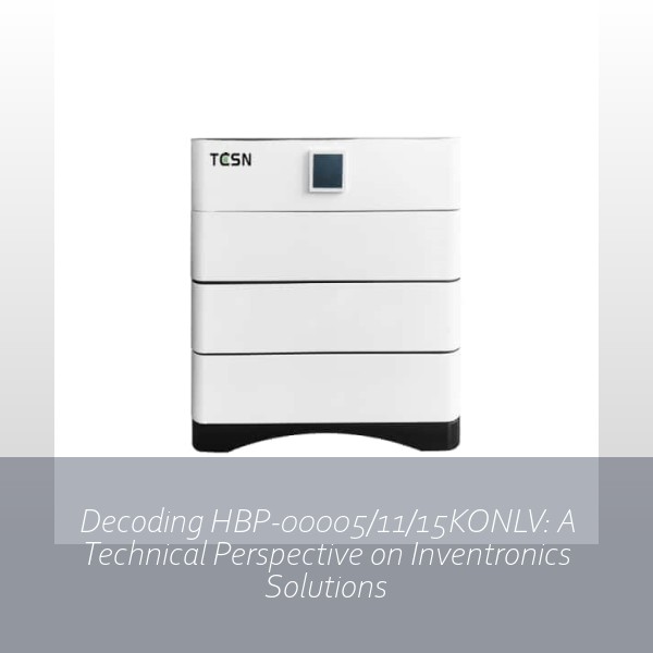 Decoding HBP-00005/11/15KONLV: A Technical Perspective on Inventronics Solutions