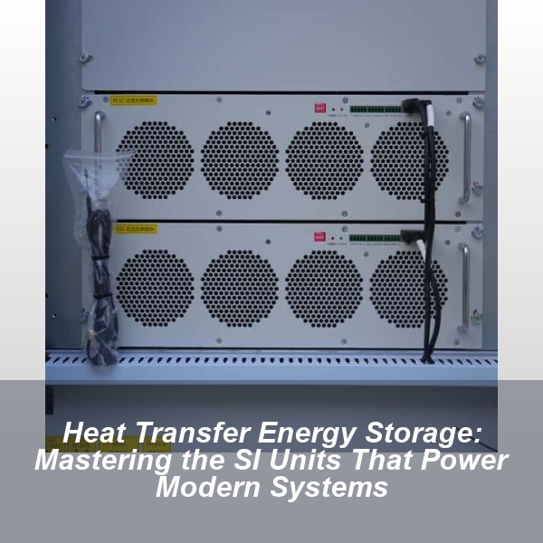 Heat Transfer Energy Storage: Mastering the SI Units That Power Modern Systems