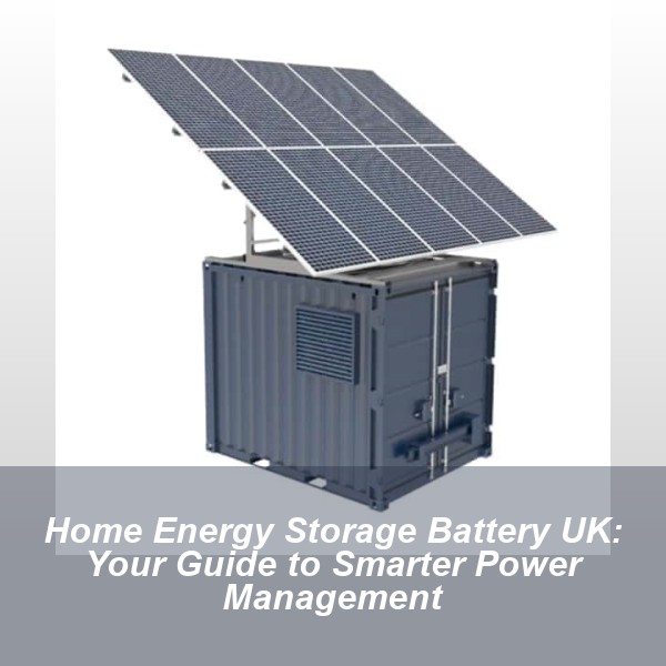 Home Energy Storage Battery UK: Your Guide to Smarter Power Management