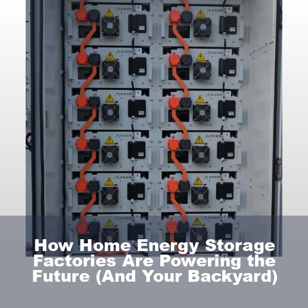 How Home Energy Storage Factories Are Powering the Future (And Your Backyard)