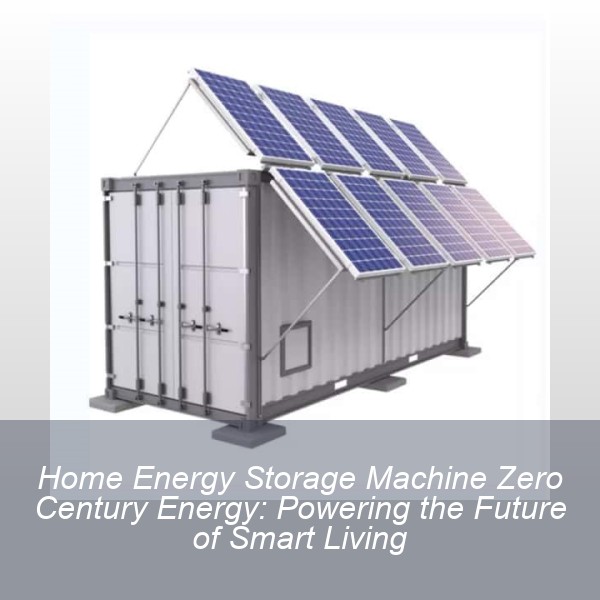 Home Energy Storage Machine Zero Century Energy: Powering the Future of Smart Living