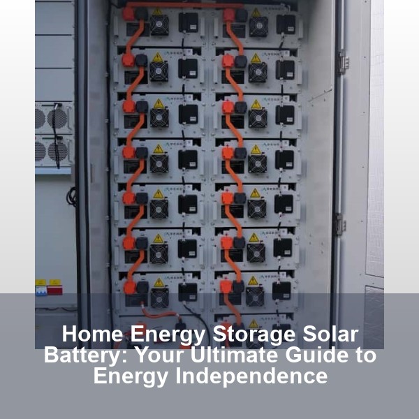Home Energy Storage Solar Battery: Your Ultimate Guide to Energy Independence