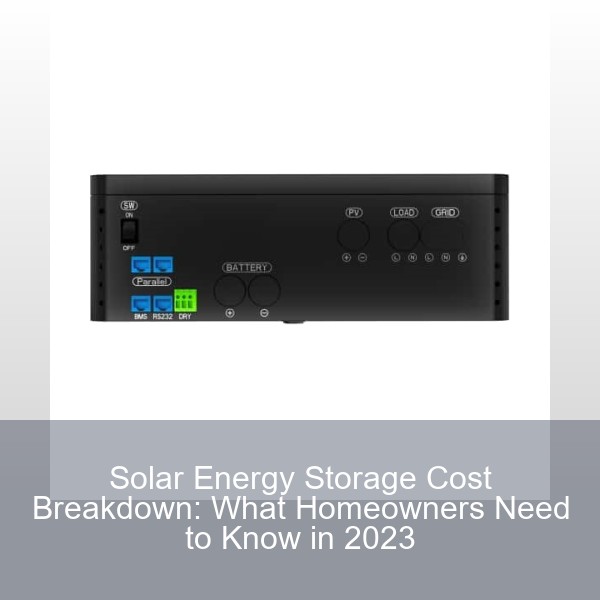 Solar Energy Storage Cost Breakdown: What Homeowners Need to Know in 2023