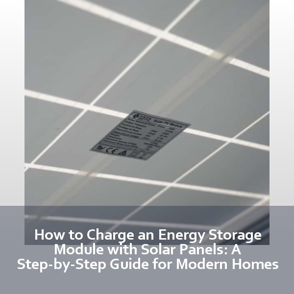 How to Charge an Energy Storage Module with Solar Panels: A Step-by-Step Guide for Modern Homes