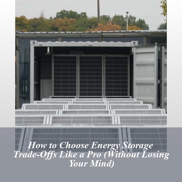 How to Choose Energy Storage Trade-Offs Like a Pro (Without Losing Your Mind)