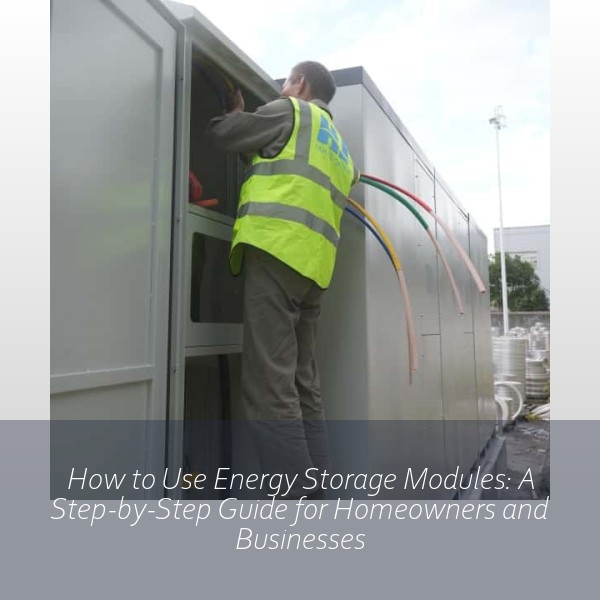 How to Use Energy Storage Modules: A Step-by-Step Guide for Homeowners and Businesses