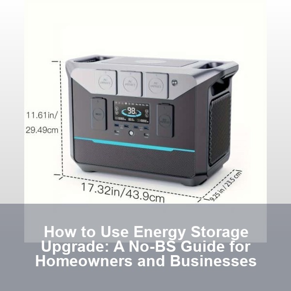 How to Use Energy Storage Upgrade: A No-BS Guide for Homeowners and Businesses