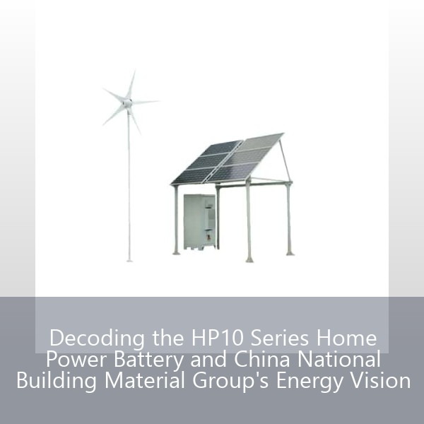 Decoding the HP10 Series Home Power Battery and China National Building Material Group's Energy Vision