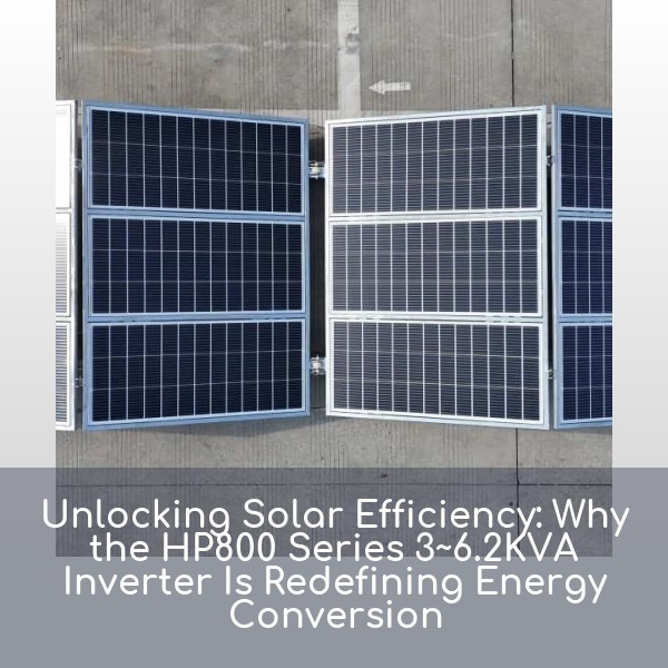 Unlocking Solar Efficiency: Why the HP800 Series 3~6.2KVA Inverter Is Redefining Energy Conversion