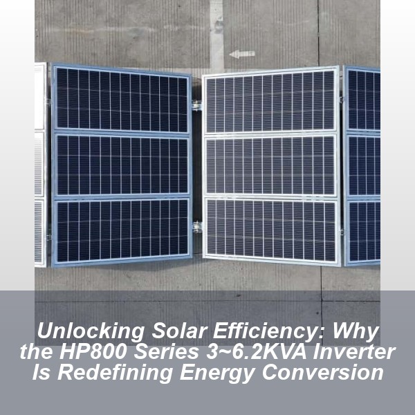Unlocking Solar Efficiency: Why the HP800 Series 3~6.2KVA Inverter Is Redefining Energy Conversion