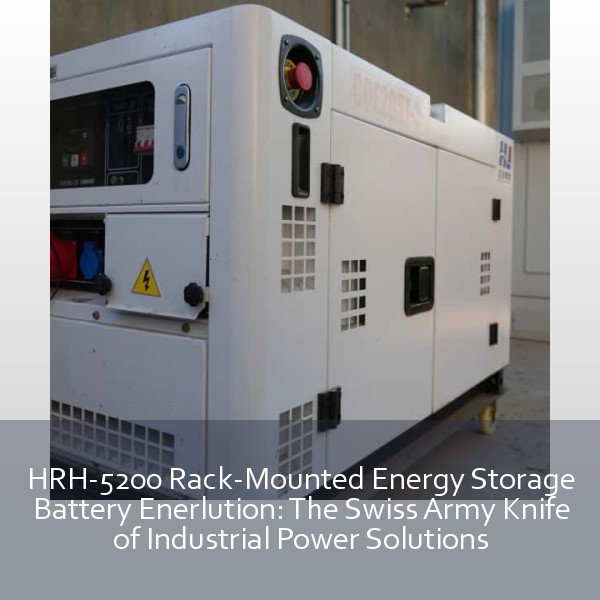 HRH-5200 Rack-Mounted Energy Storage Battery Enerlution: The Swiss Army Knife of Industrial Power Solutions