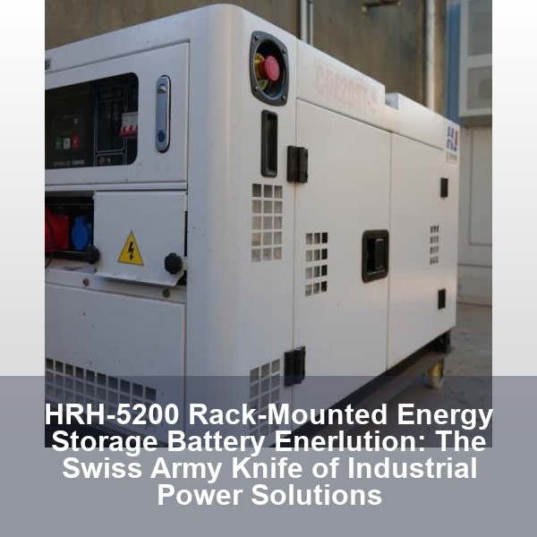 HRH-5200 Rack-Mounted Energy Storage Battery Enerlution: The Swiss Army Knife of Industrial Power Solutions