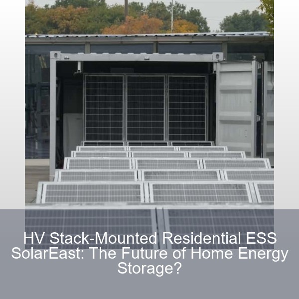 HV Stack-Mounted Residential ESS SolarEast: The Future of Home Energy Storage?