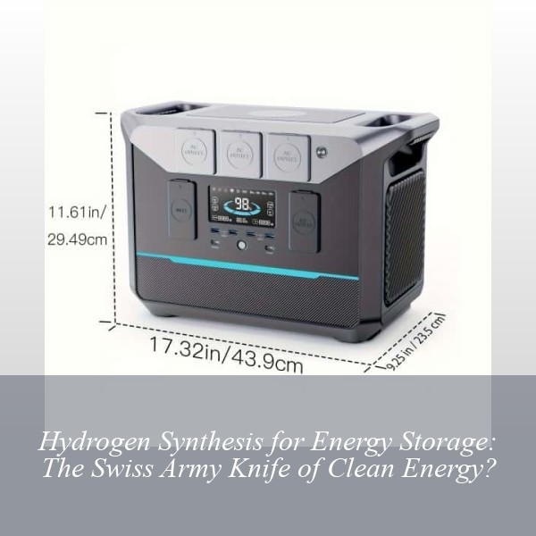 Hydrogen Synthesis for Energy Storage: The Swiss Army Knife of Clean Energy?