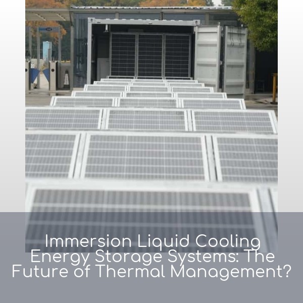 Immersion Liquid Cooling Energy Storage Systems: The Future of Thermal Management?