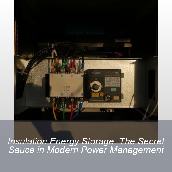 Insulation Energy Storage: The Secret Sauce in Modern Power Management