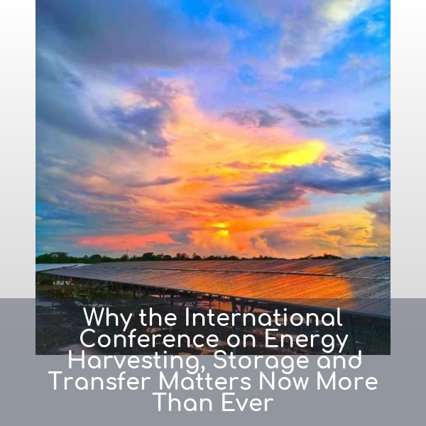 Why the International Conference on Energy Harvesting, Storage and Transfer Matters Now More Than Ever