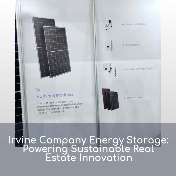 Irvine Company Energy Storage: Powering Sustainable Real Estate Innovation