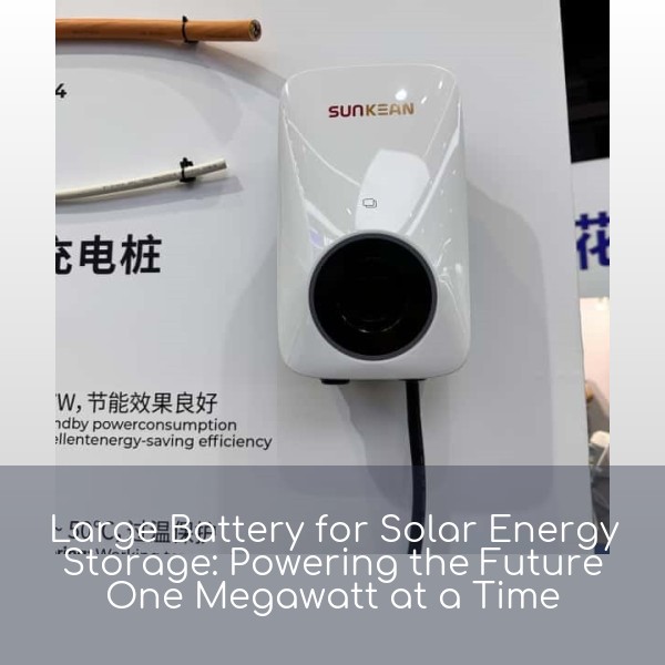 Large Battery for Solar Energy Storage: Powering the Future One Megawatt at a Time