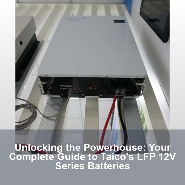 Unlocking the Powerhouse: Your Complete Guide to Taico's LFP 12V Series Batteries