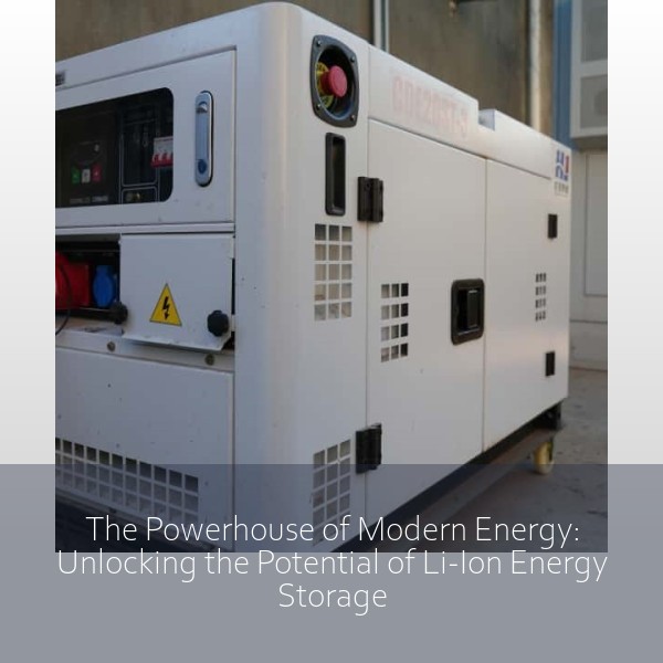 The Powerhouse of Modern Energy: Unlocking the Potential of Li-Ion Energy Storage