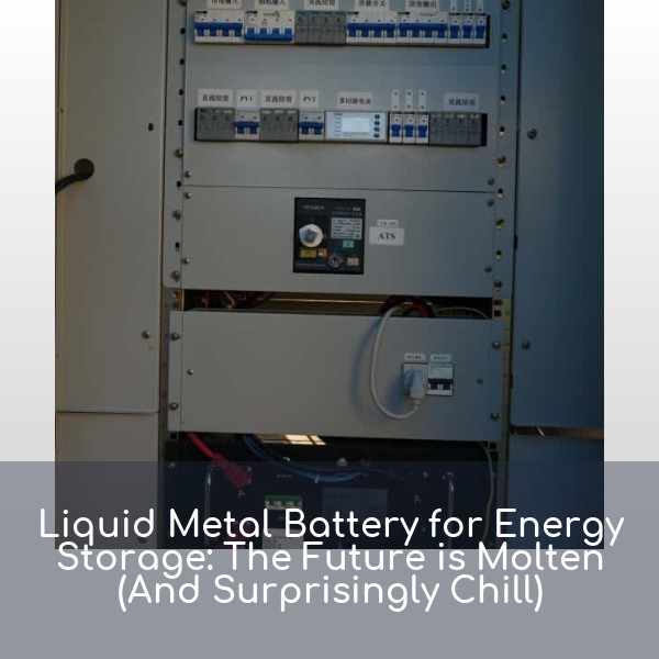 Liquid Metal Battery for Energy Storage: The Future is Molten (And Surprisingly Chill)
