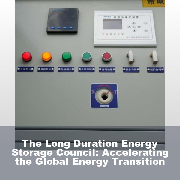 The Long Duration Energy Storage Council: Accelerating the Global Energy Transition