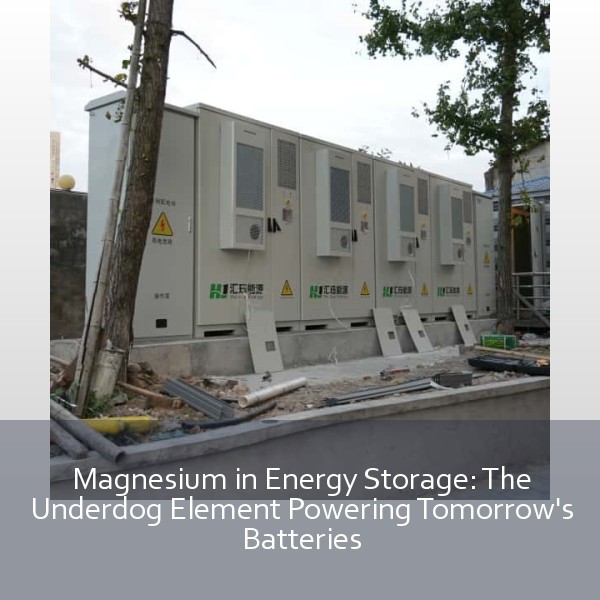 Magnesium in Energy Storage: The Underdog Element Powering Tomorrow's Batteries
