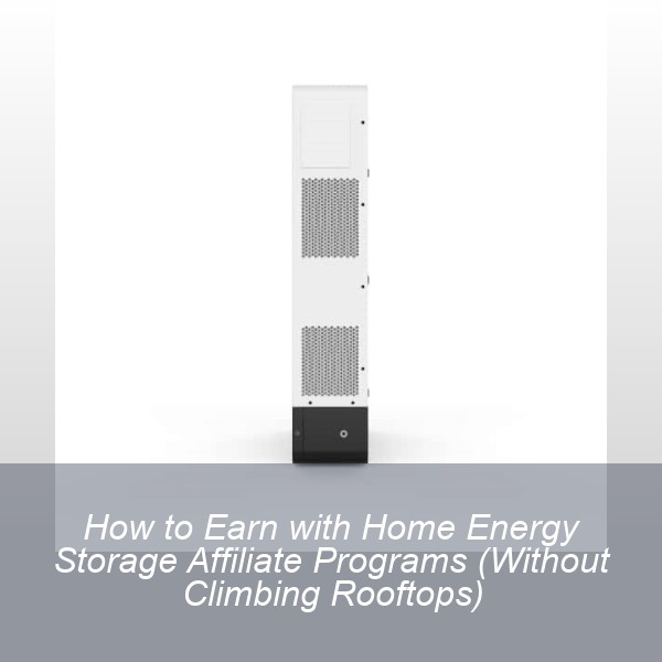 How to Earn with Home Energy Storage Affiliate Programs (Without Climbing Rooftops)