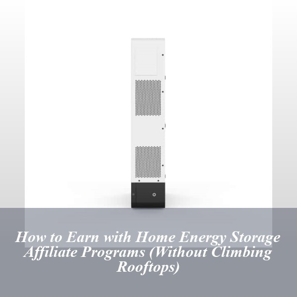 How to Earn with Home Energy Storage Affiliate Programs (Without Climbing Rooftops)