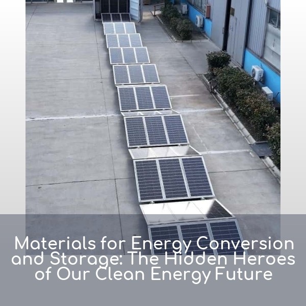 Materials for Energy Conversion and Storage: The Hidden Heroes of Our Clean Energy Future