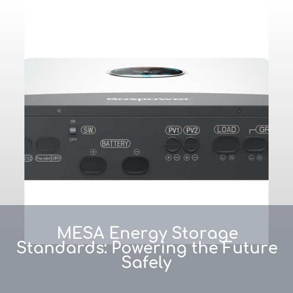 MESA Energy Storage Standards: Powering the Future Safely