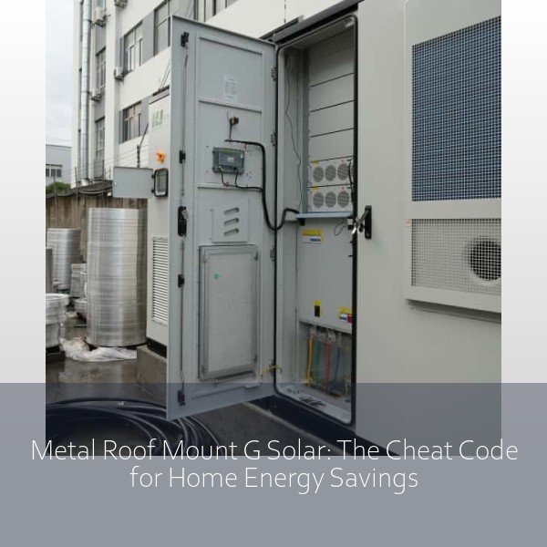 Metal Roof Mount G Solar: The Cheat Code for Home Energy Savings