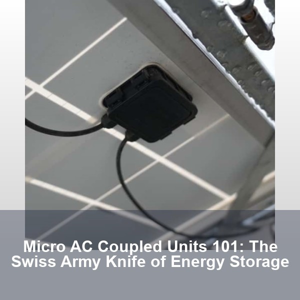 Micro AC Coupled Units 101: The Swiss Army Knife of Energy Storage