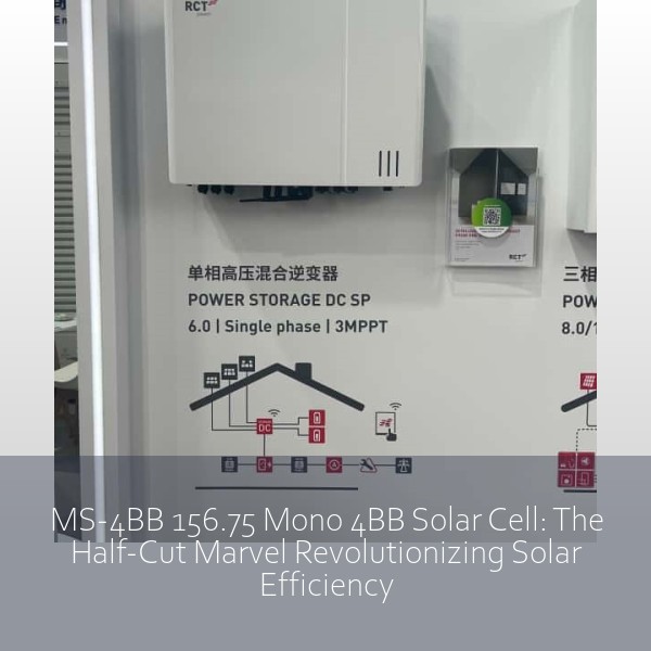 MS-4BB 156.75 Mono 4BB Solar Cell: The Half-Cut Marvel Revolutionizing Solar Efficiency