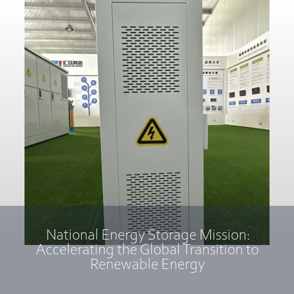 National Energy Storage Mission: Accelerating the Global Transition to Renewable Energy