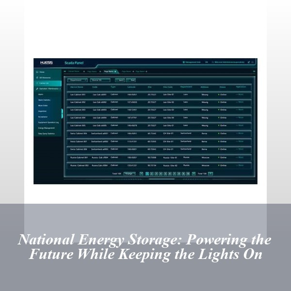 National Energy Storage: Powering the Future While Keeping the Lights On