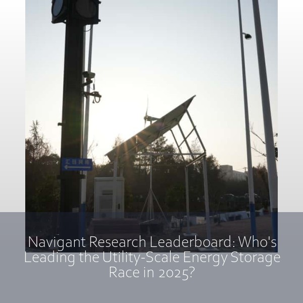 Navigant Research Leaderboard: Who's Leading the Utility-Scale Energy Storage Race in 2025?
