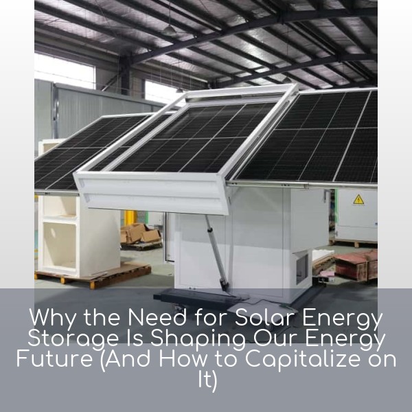 Why the Need for Solar Energy Storage Is Shaping Our Energy Future (And How to Capitalize on It)